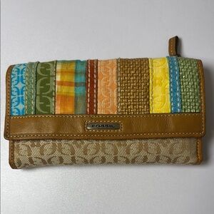 90’s Fossil Colorful Striped‎ Wallet